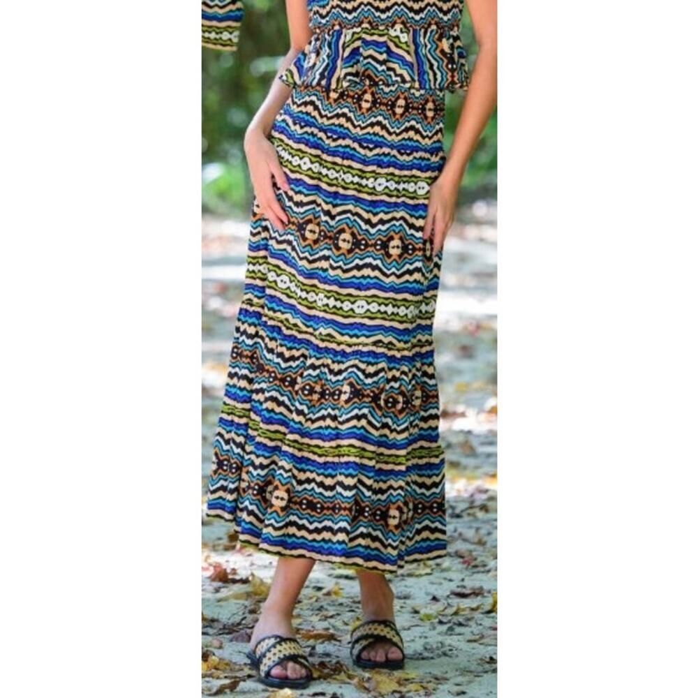 NWT Elizabeth James Ikat Stripe Skirt Sz. S